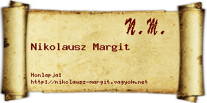 Nikolausz Margit névjegykártya